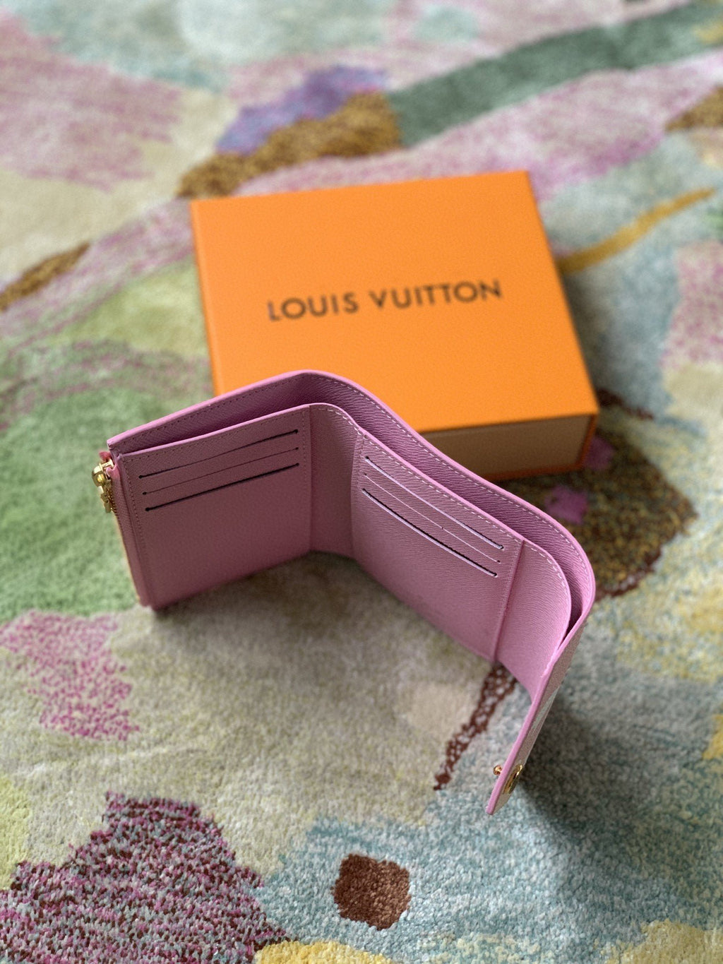 Louis Vuitton Monogram Empreinte Wallet 12cm Pink