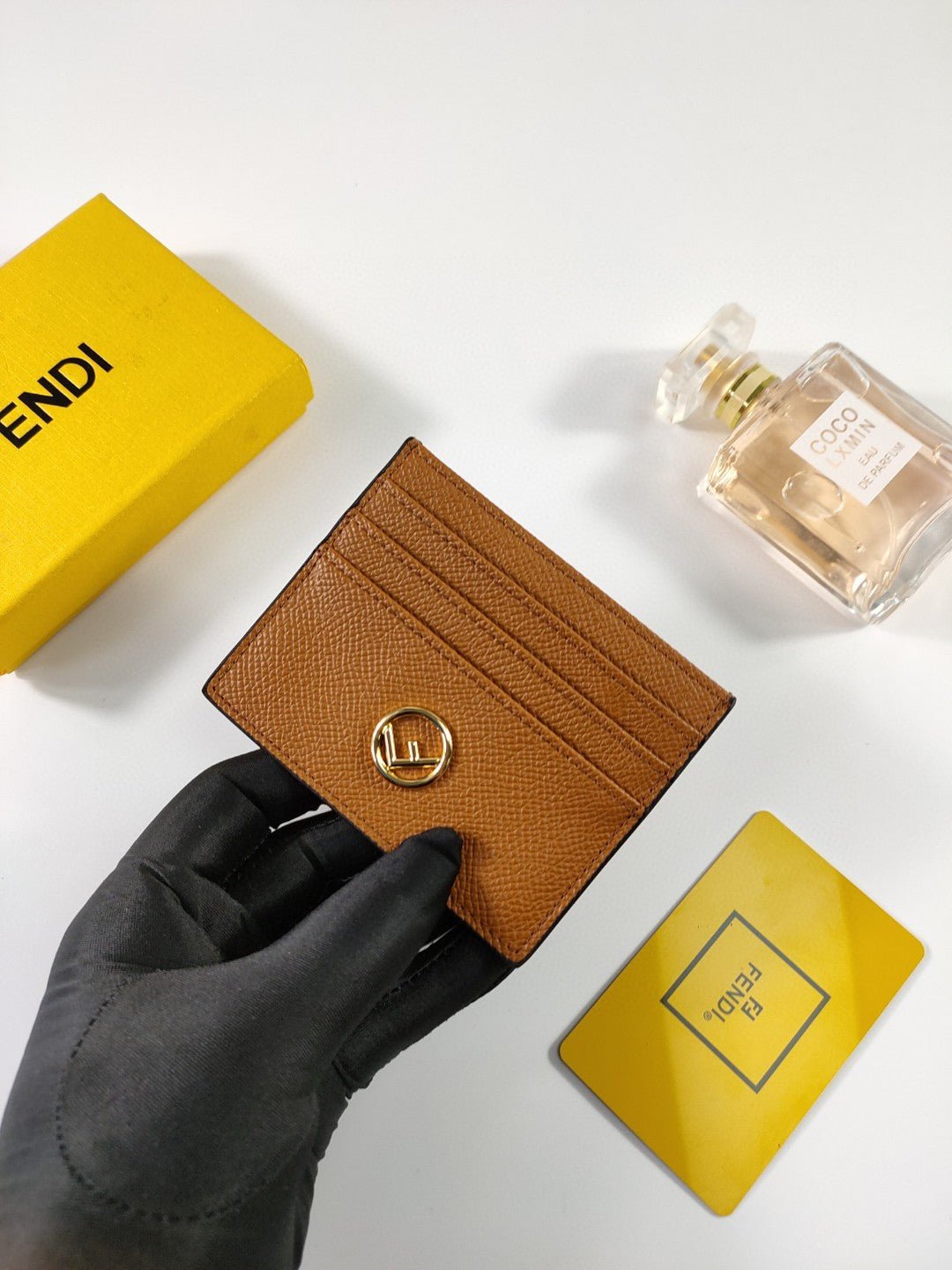 Fendi Card Case 10cm Brown