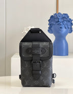 Louis Vuitton Saumur Sling Bag 18cm Black