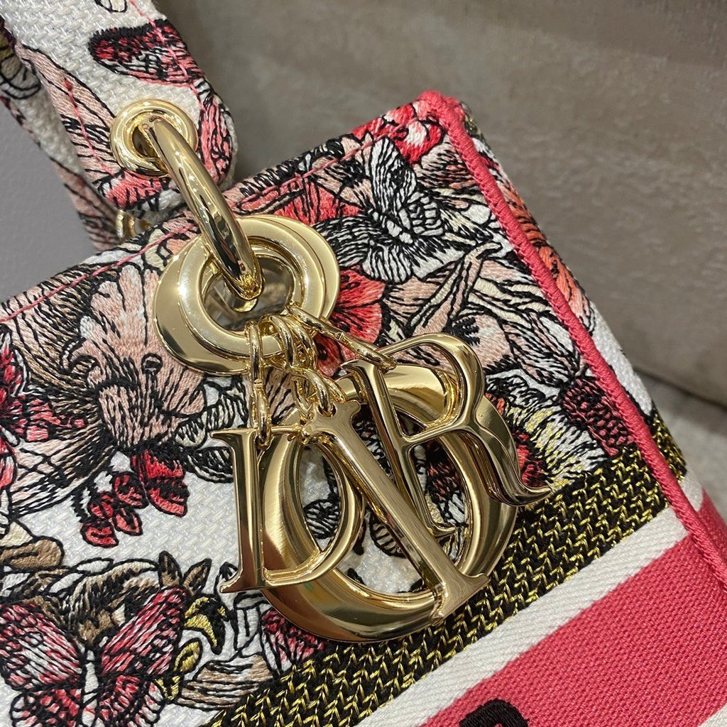 Christian Dior Medium Lady D-Lite Bag 24cm Red