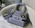 Christian Dior Medium Lady D-Lite Bag 24cm Blue