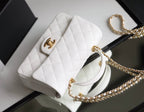 Chanel Flapbag With Top Handle 20cm White