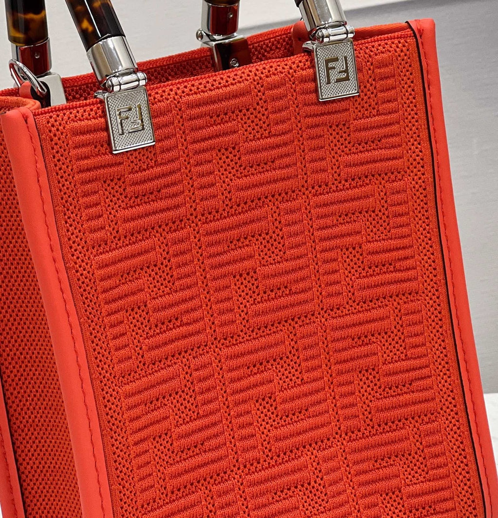 Fendi Mini Sunshine Shopper 18cm Red