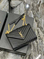Saint Laurent College Medium Chain Bag 24cm Black