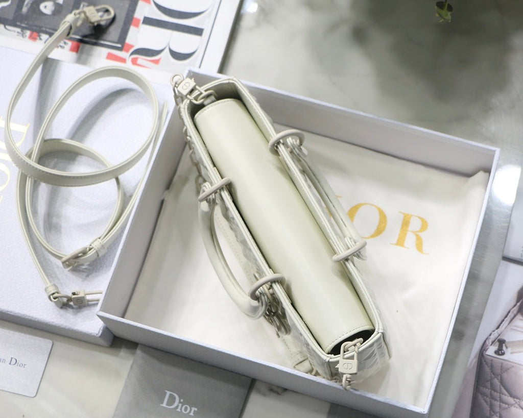 Christian Dior Lady D-Joy Bag 26cm White