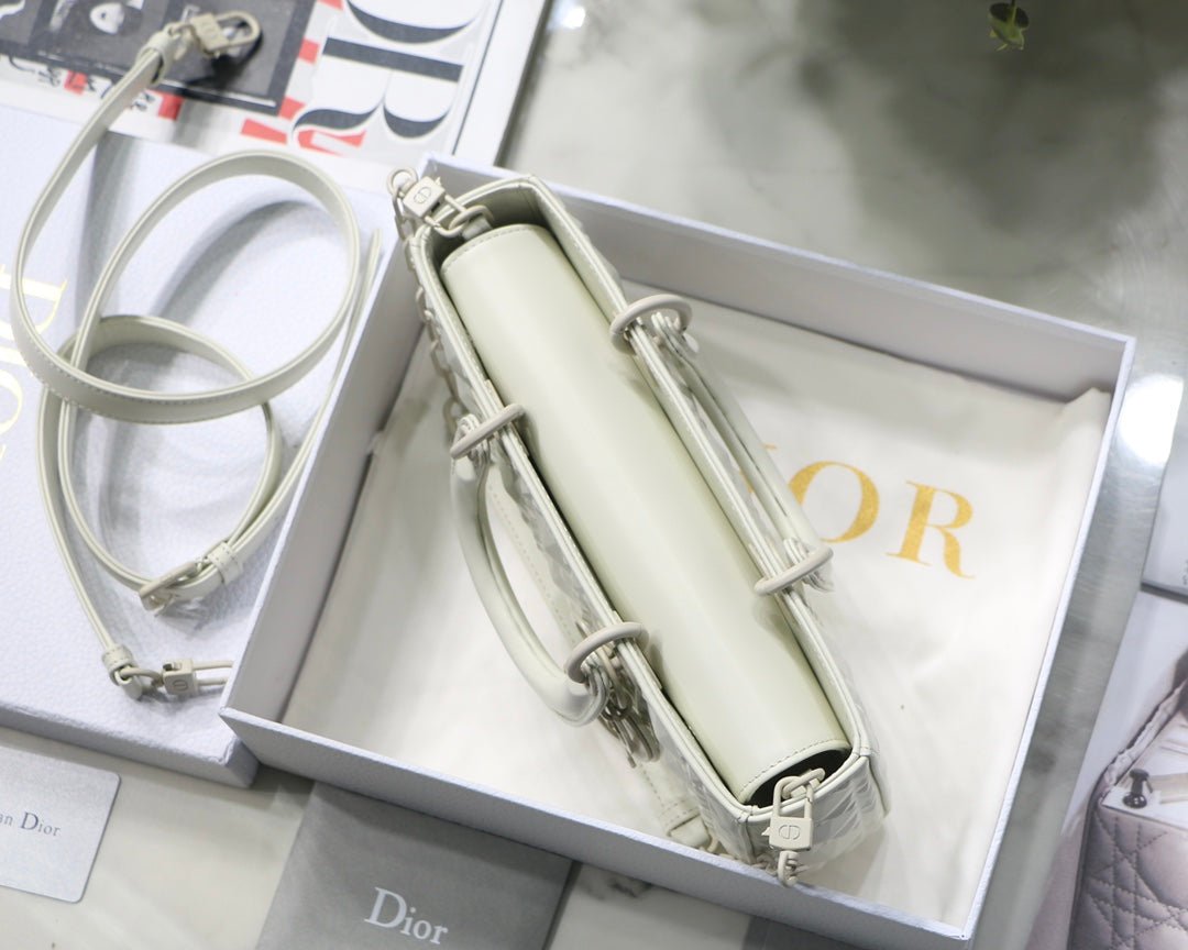 Christian Dior Lady D-Joy Bag 26cm White