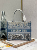 Christina Dior Medium Book Tote Bag 36cm Blue
