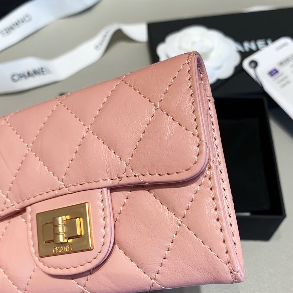 Chanel Diamond Wallet 11cm Pink