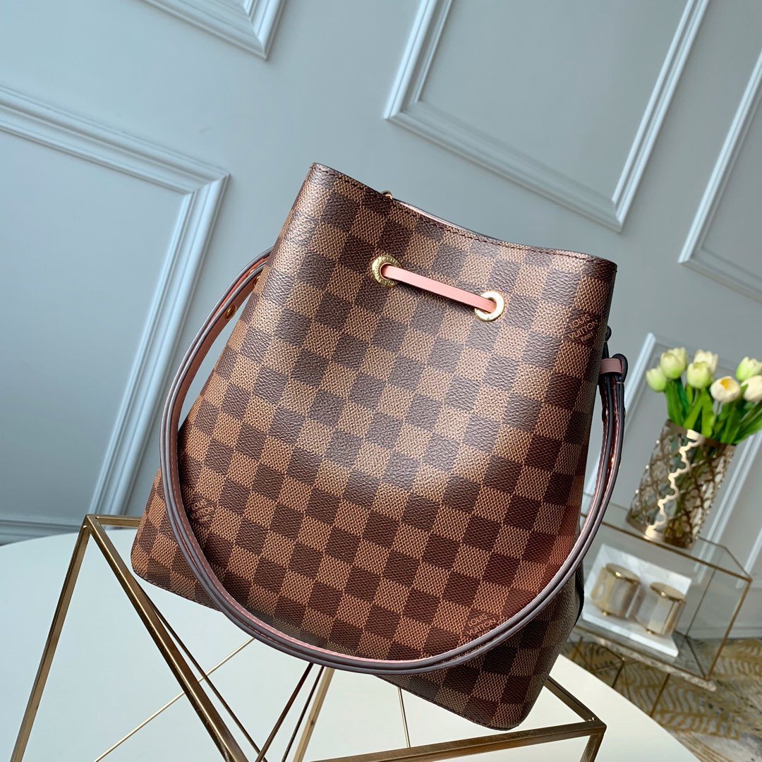 Louis Vuitton Neo Alma BB Bucket Bag 26cm Damier Ebene Canvas Spring/Summer Collection N40213 Pink