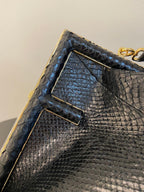 Fendi First Small Python Bag 26cm Black