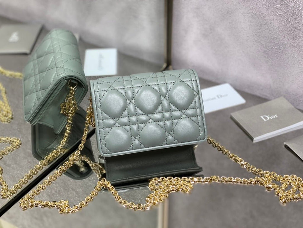 Christian Dior Grey Crossbody Bag 14cm