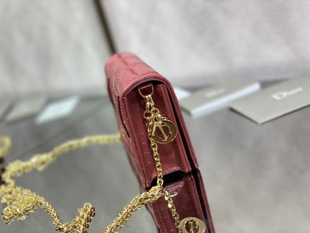 Christian Dior Shine Red Crossbody Bag 14cm