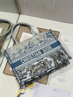 Christina Dior Medium Book Tote Bag 36cm Blue
