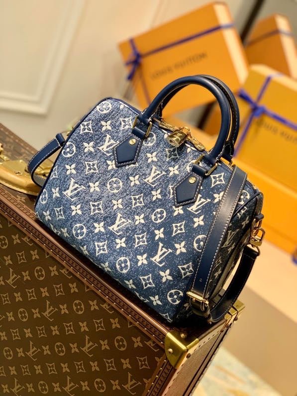 Louis Vuitton The Speedy Bandoulière 25 Navy Blue 25cm
