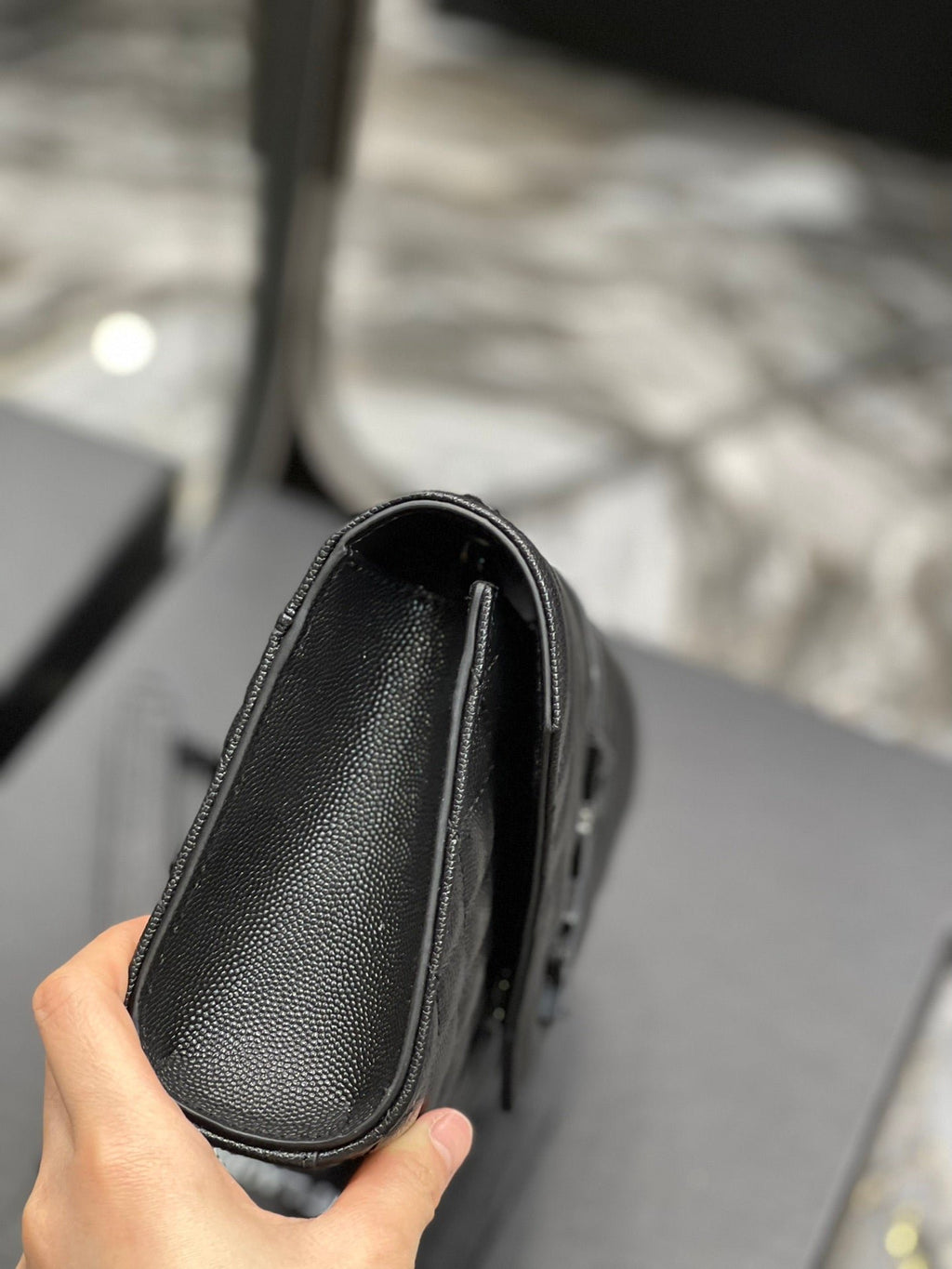 Saint Laurent Small Bag In Mix Matelasse 21cm Black