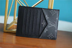 Louis Vuitton ID Card Holder Monogram Canvas Black For Men, Men’s Wallet 13cm LV N60378