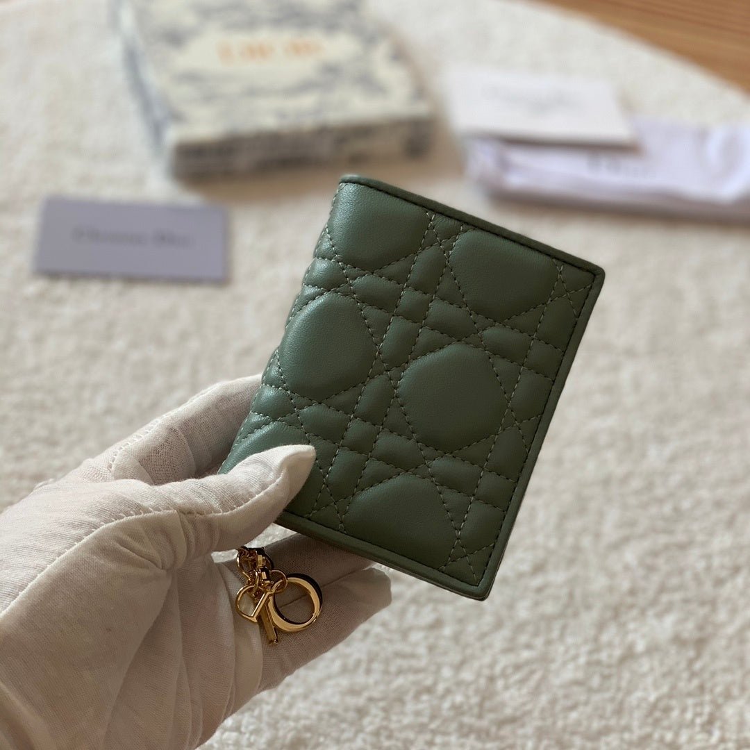 Mini Lady Dior Green Wallet 11cm