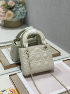 Christian Dior Lady Dior Bag 17cm Beige