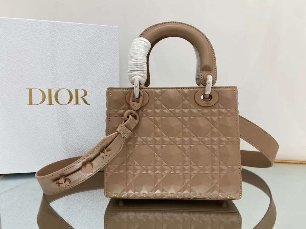 Christian Dior Medium Lady Bag 20cm Brown