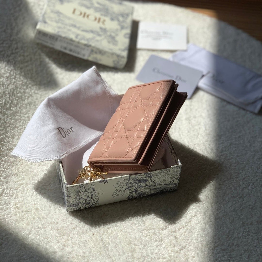Mini Lady Dior Pink Wallet 11cm