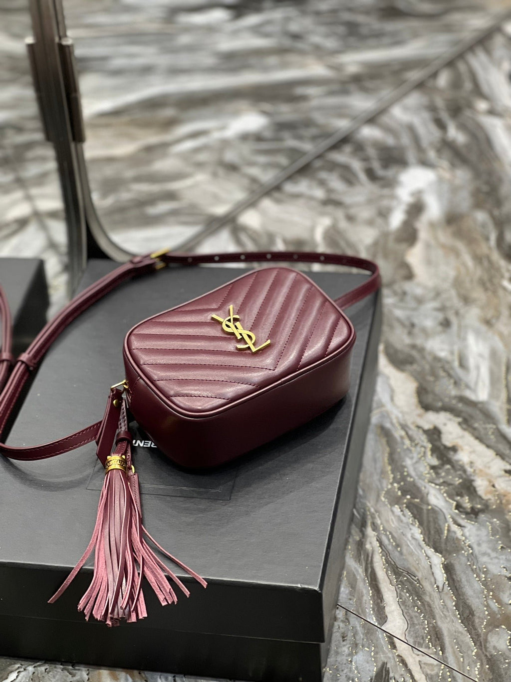 Saint Laurent Lou Belt Bag In Matelasse Gold Hardware 15cm
