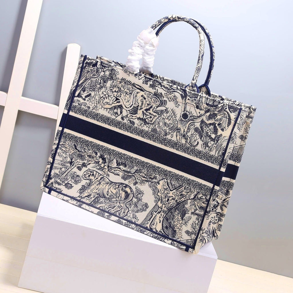 Christian Dior Blue Handle Bag 42cm