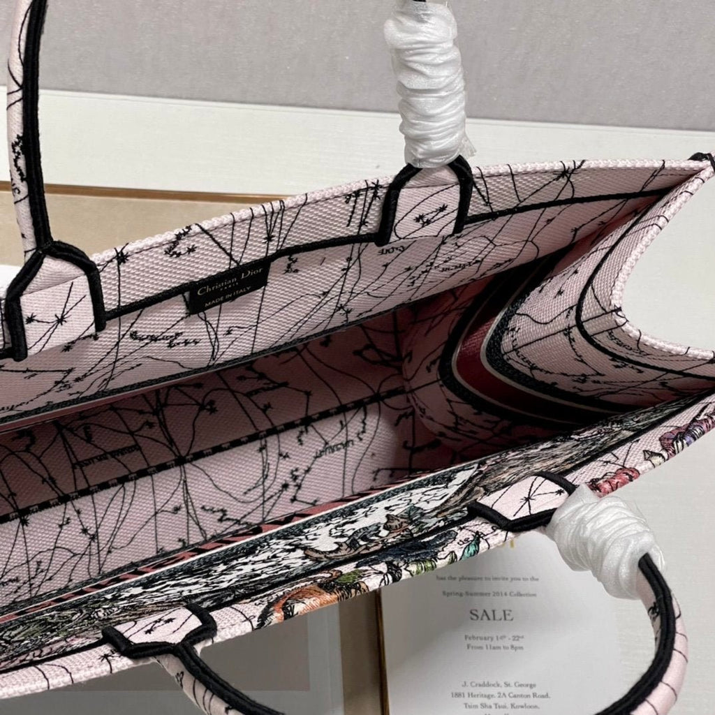Christina Dior Book Tote Bag 41 cm Pink