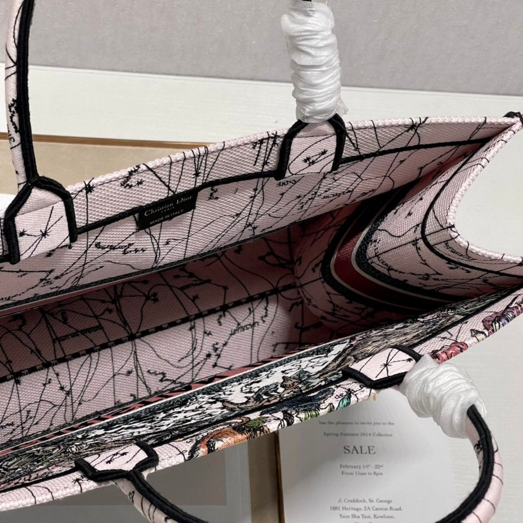Christina Dior Book Tote Bag 41 cm Pink