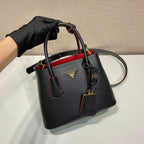 Prada Double Saffiano Mini Bag Black For Women, Women’s Bags 9.8in/25cm