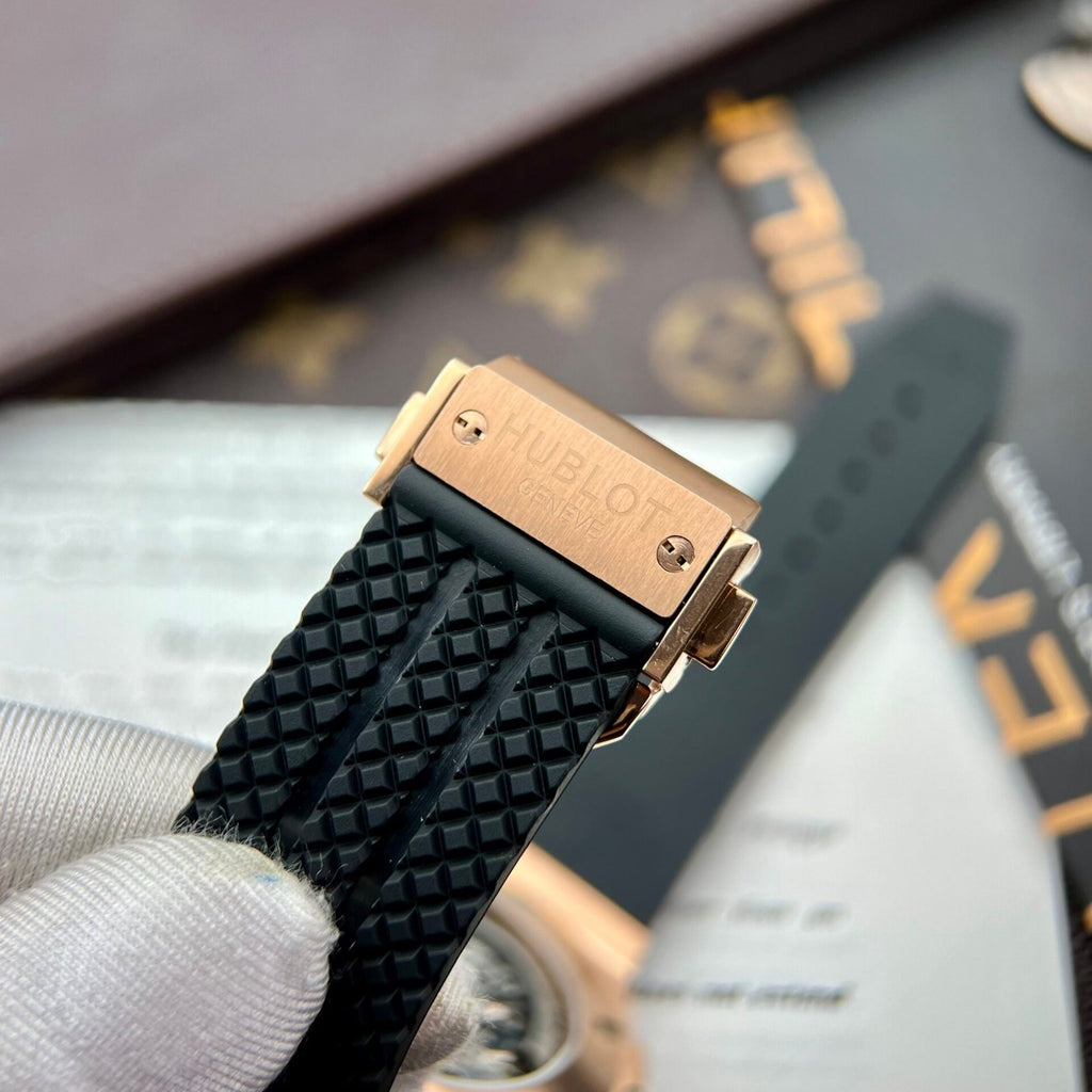 Hublot Watch Big Bang King Gold Choronograph Rubber Strap 44mm