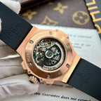 Hublot Watch Big Bang King Gold Choronograph Rubber Strap 44mm