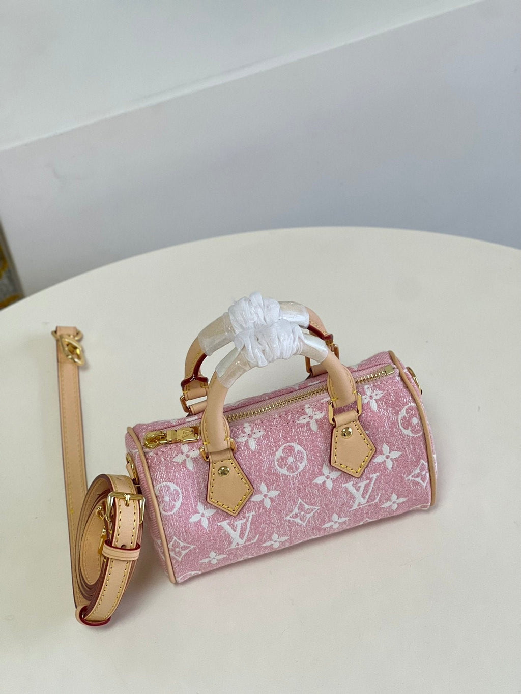 Louis Vuitton Nano Speedy in Monogram 16cm Pink