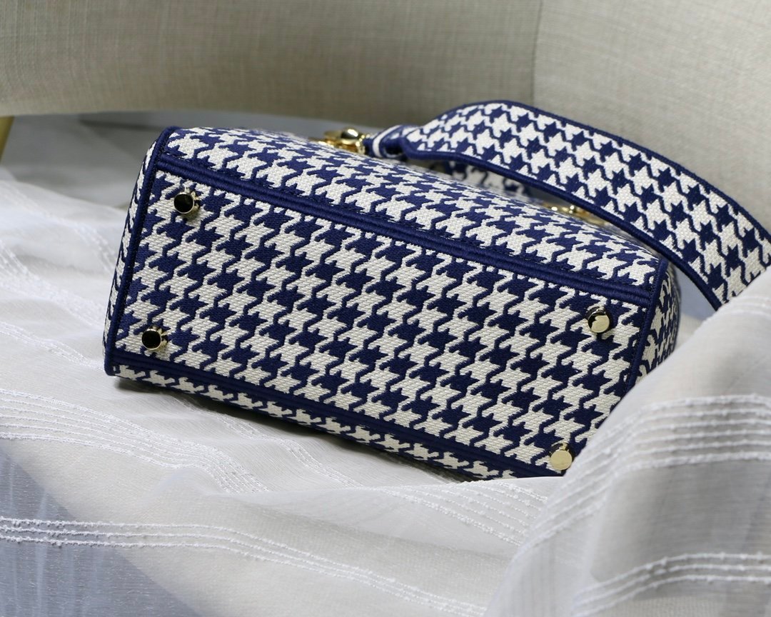 Christian Dior Medium Lady D-Lite Bag 24cm Blue