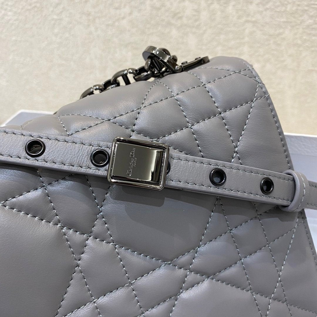 Christian Dior Large Caro Bag 28cm Dark Grey