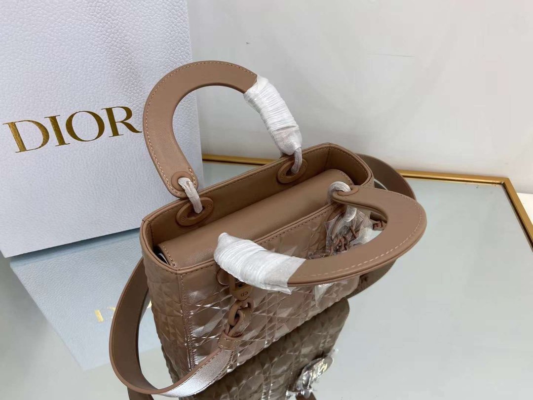 Christian Dior Medium Lady Bag 20cm Brown