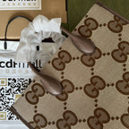 Gucci Tote Bag With Jumbo Camel And Ebony Jumbo GG Canvas For Women 14.6in/37cm ‎