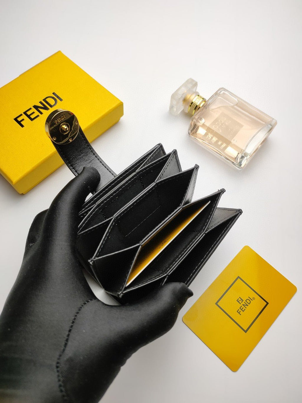 Fendi Card Holder 10cm Black