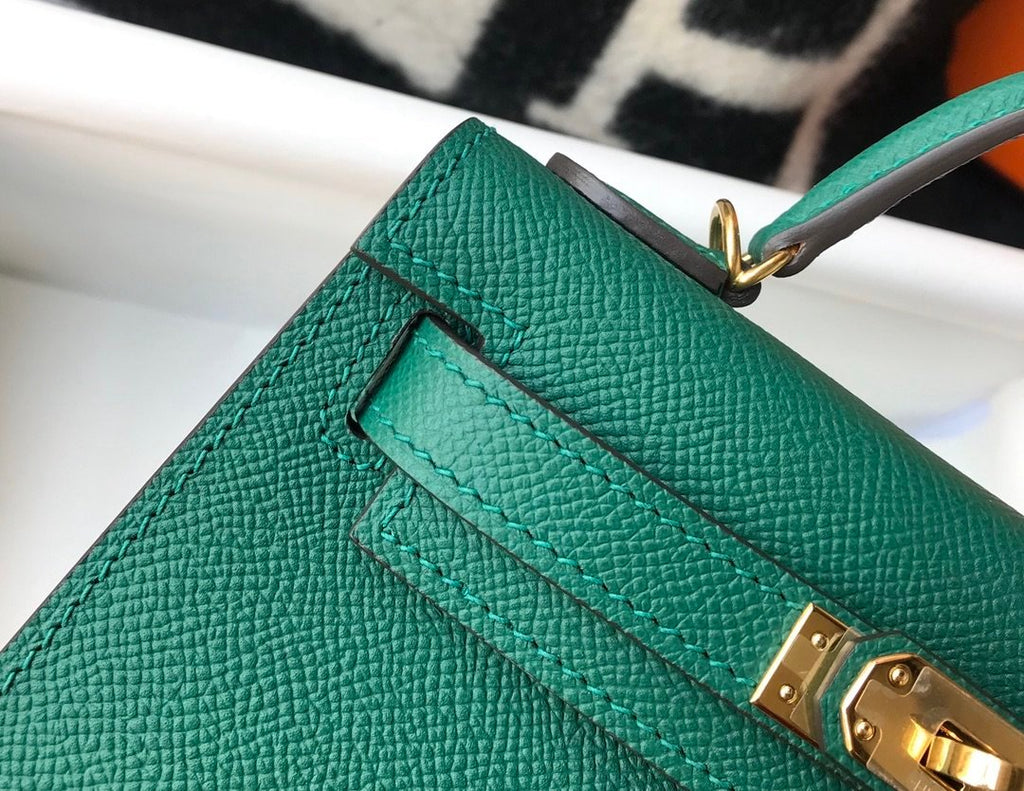 Hermes Kelly 19 Green With Gold Toned Hardware Bag For Women, Women’s Handbags, Shoulder Bags 7.5in/19cm