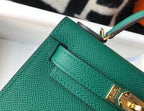 Hermes Kelly 19 Green With Gold Toned Hardware Bag For Women, Women’s Handbags, Shoulder Bags 7.5in/19cm