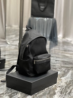 Saint Laurent City Backpack In Canvas Unisex 35cm Black