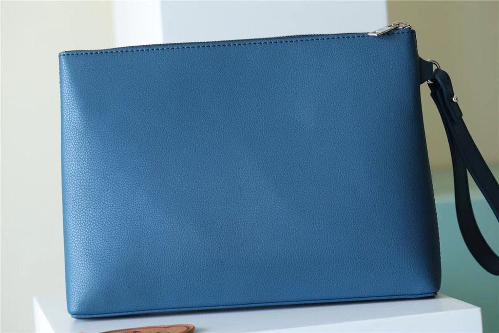 Louis Vuitton Pochette Ipad Blue Aerogram For Men, Men’s Wallet 30cm LV M81029