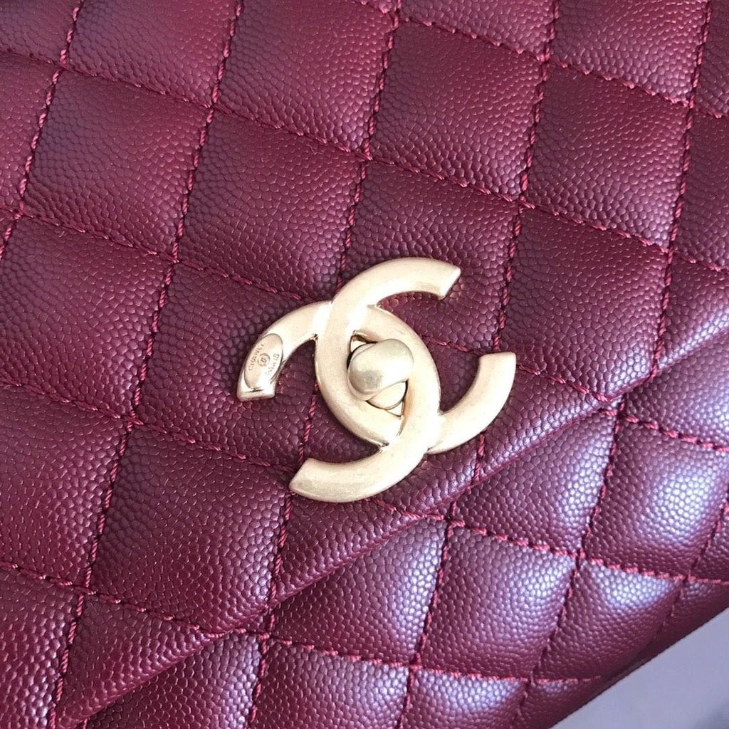 Chanel Coco Handle Bag 28cm Dark Red