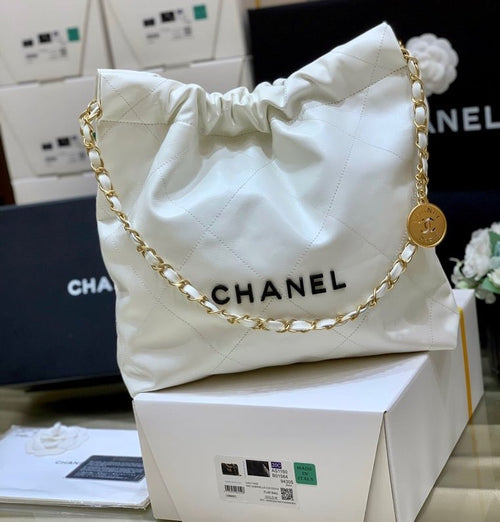 Chanel 22 Large Handbag 37cm White