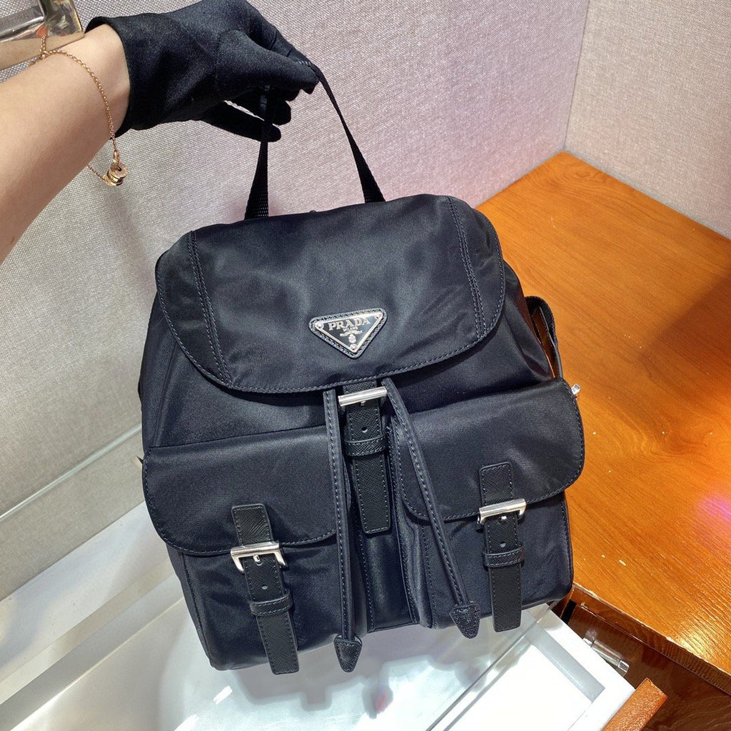 Prada Small Re-Nylon Backpack Black For Women, Women’s Bags 11in/28cm