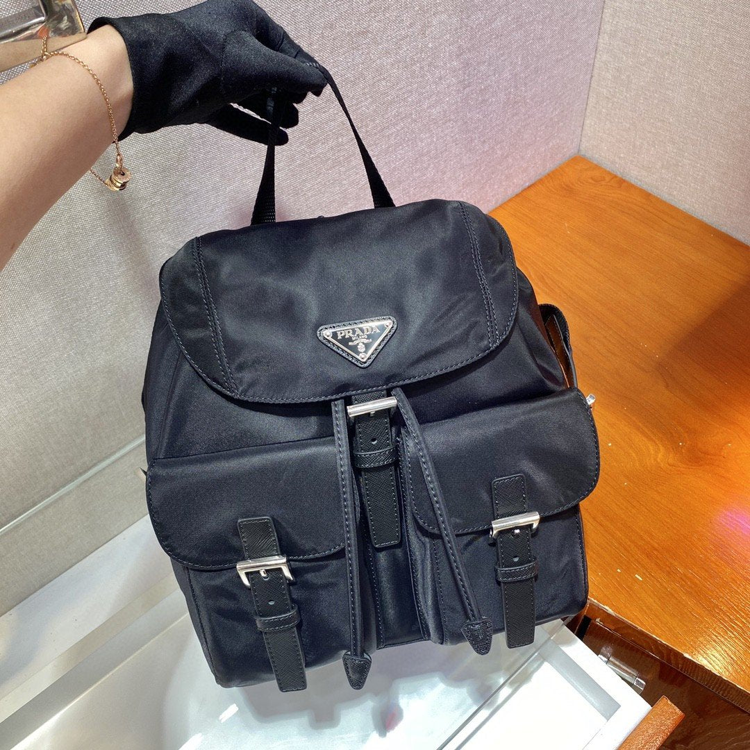 Prada Small Re-Nylon Backpack Black For Women, Women’s Bags 11in/28cm