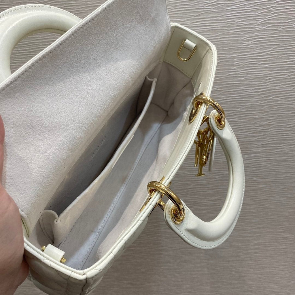 Christian Dior Lady D-Joy Bag 26cm White