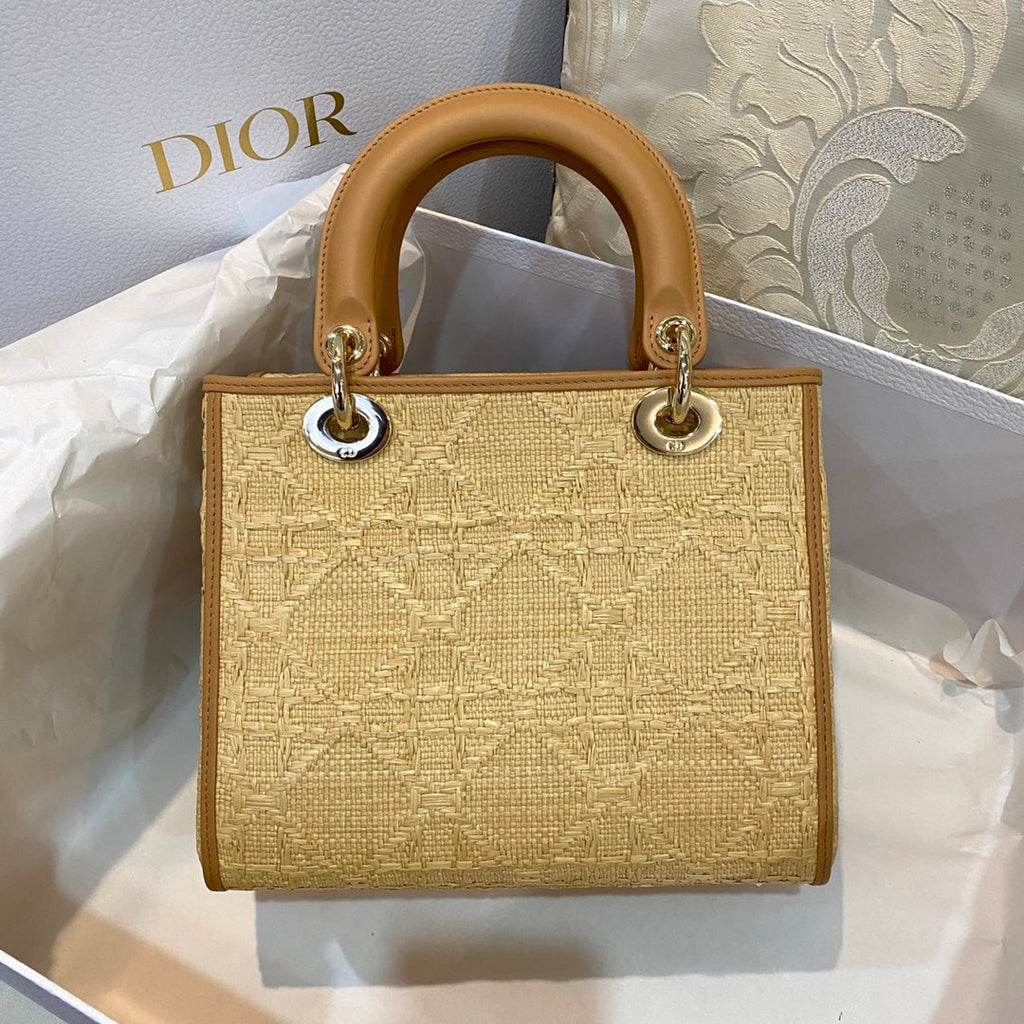 Christian Dior Medium Lady Dior Bag 24cm Brown