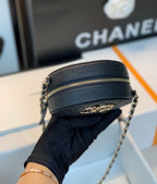 Chanel Round Bag Crossbody 12cm Black