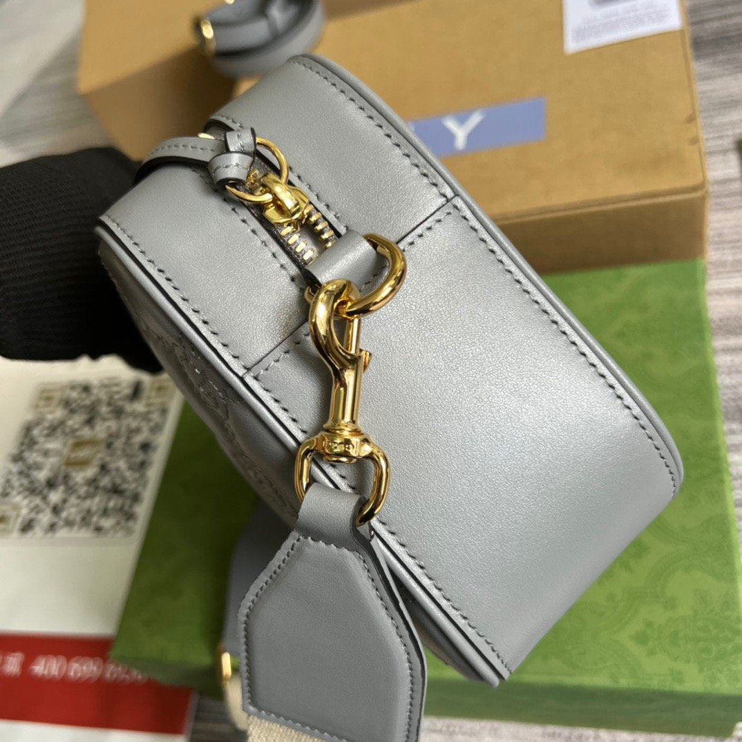 Gucci Matelasse Shoulder Bag Grey For Women, Women’s Bags 8.5in/22cm