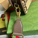 Gucci Jumbo GG Mini Bag Camel And Ebony Jumbo GG Canvas For Women 8.9in/22.5cm
